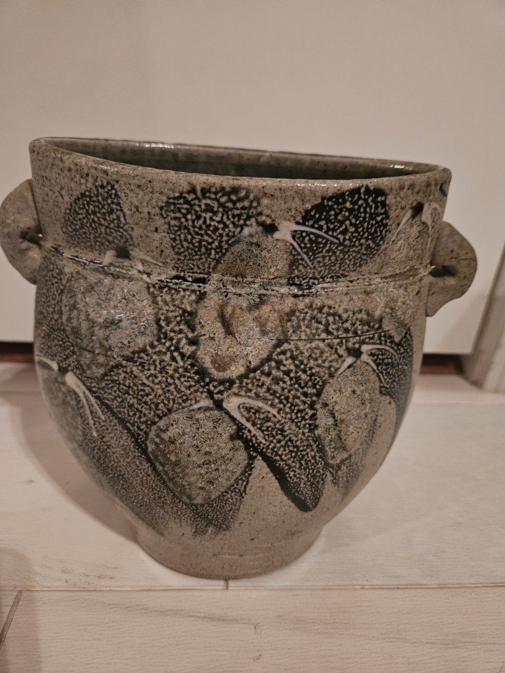 Handmade Ceramic  Art in Olive Greenand Tan